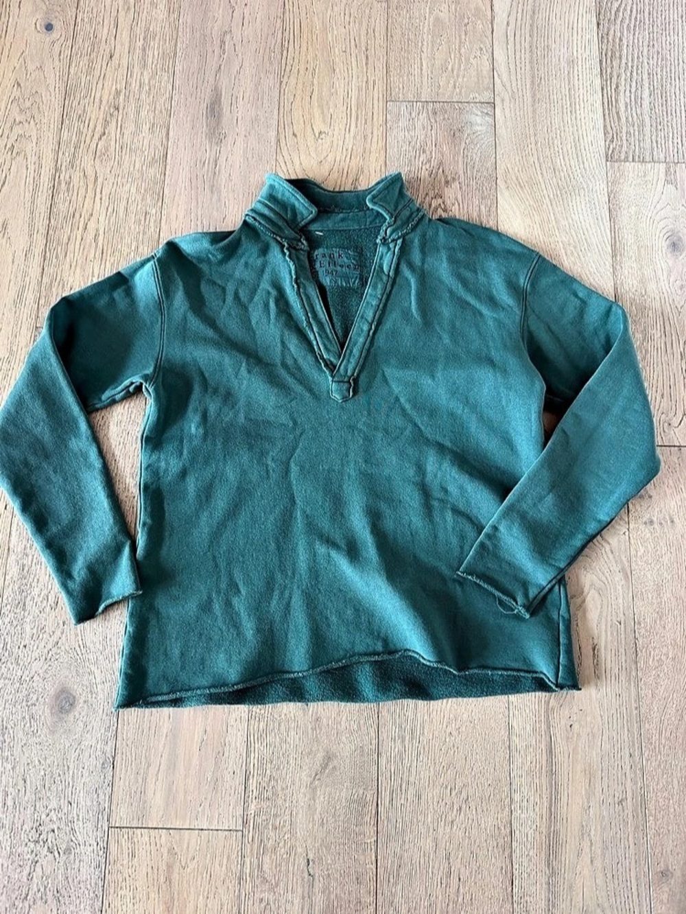 Frank and Eileen Patrick Popover size small Rosemary Green terry